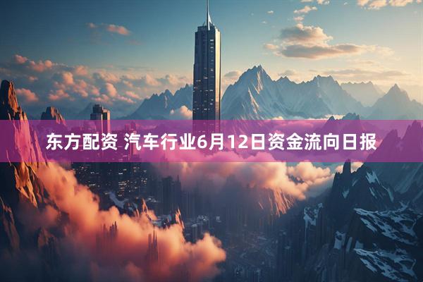 东方配资 汽车行业6月12日资金流向日报