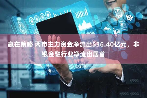 赢在策略 两市主力资金净流出536.40亿元，非银金融行业净流出居首